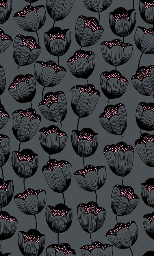 Firefly -- Sarah Watts -- Magic Tulips Dark Grey