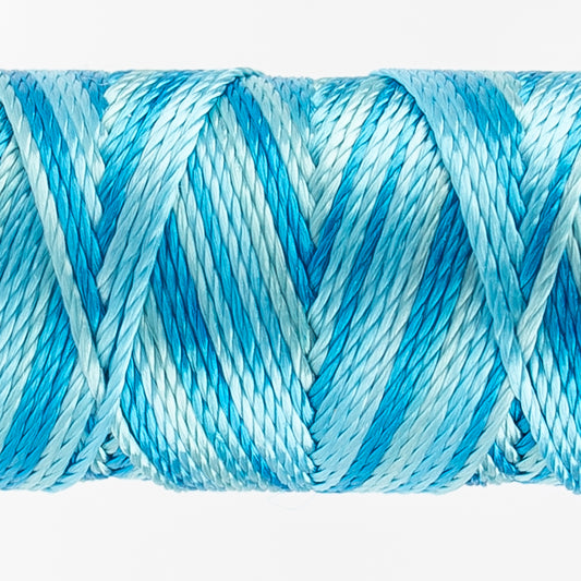 Sue Spargo's Variegated  Razzle Thread - 100% Rayon Thread - RZM05 - Little Blue Box