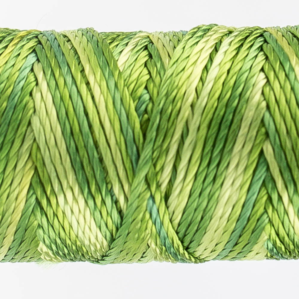 Sue Spargo's Variegated  Razzle Thread - 100% Rayon Thread - RZM07 - Leaves and Sprouts