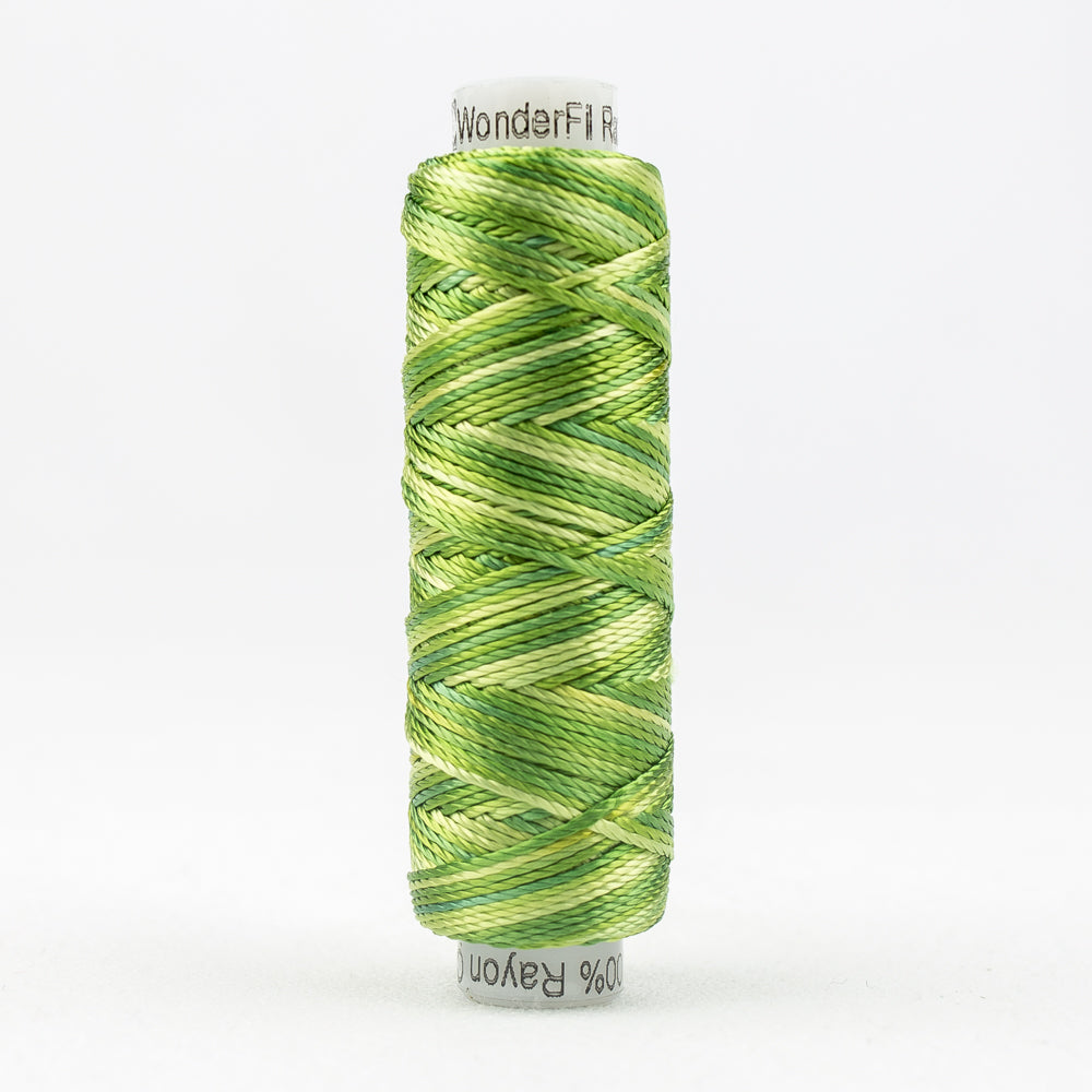 Sue Spargo's Variegated  Razzle Thread - 100% Rayon Thread - RZM07 - Leaves and Sprouts