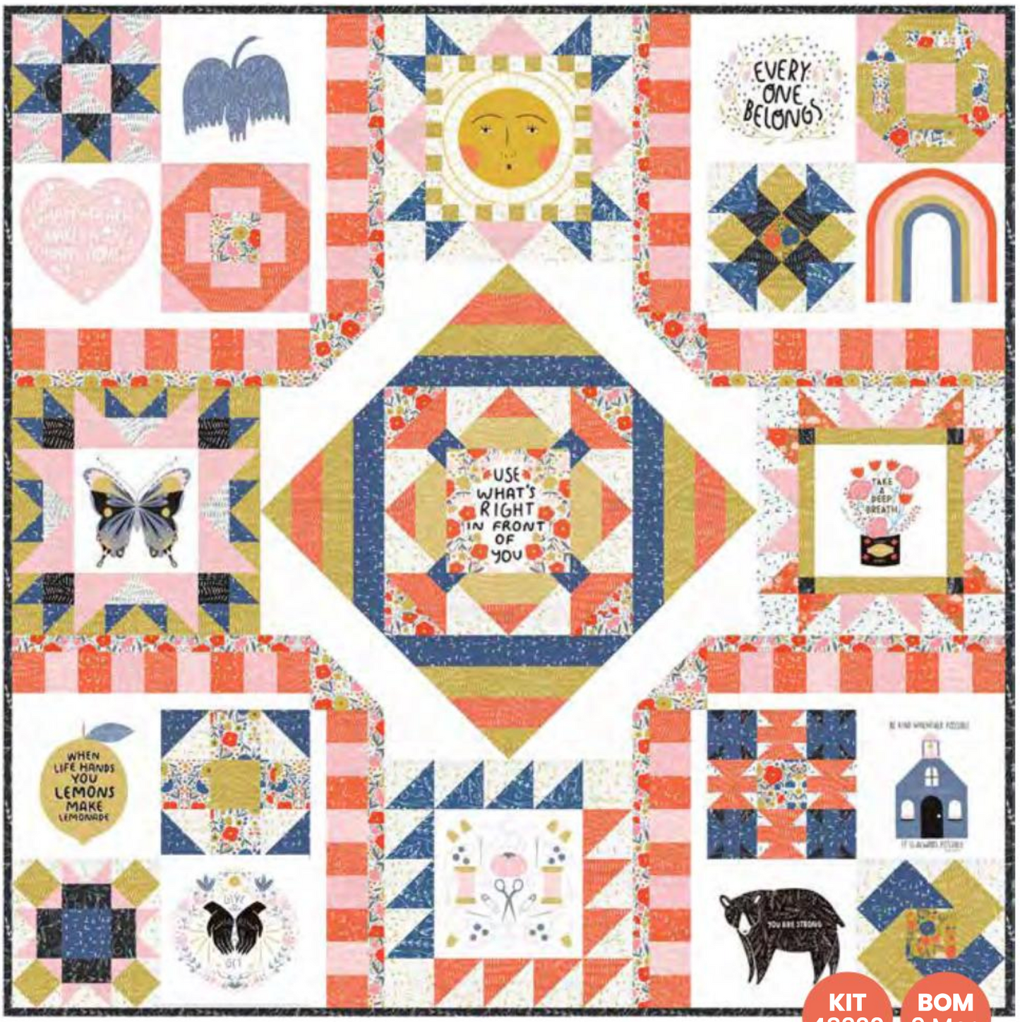 Words to Live By Quilt Kit - from Gingiber for Moda