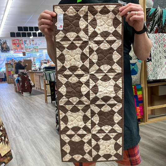 Pink and Brown Table Runner