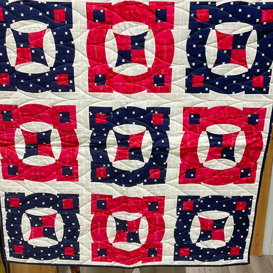 Blue and Pink Quilt