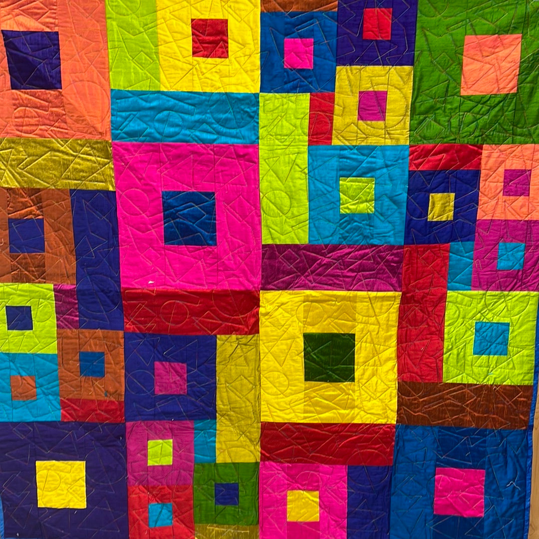 Geometric Silk Quilt