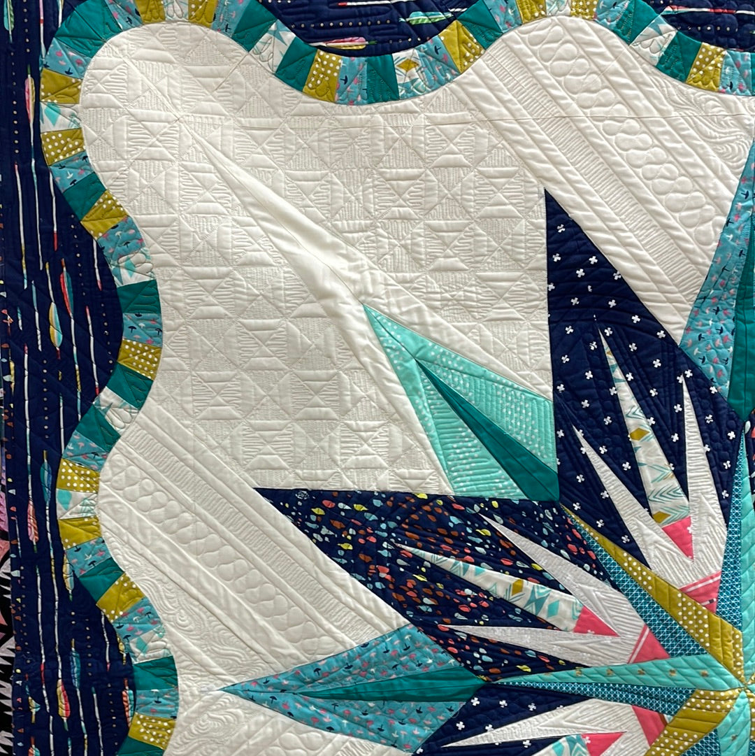 Blue and Green Star Quilt