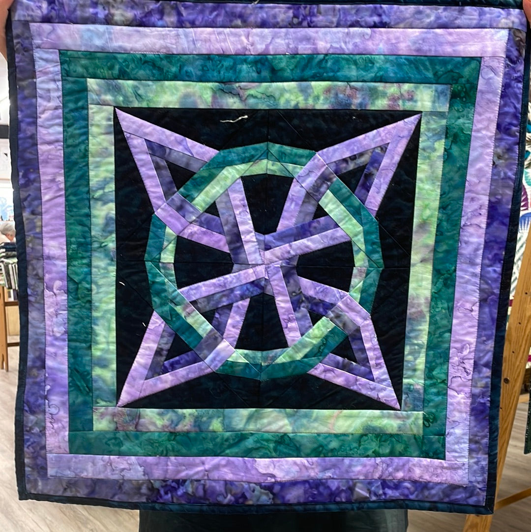 Purple and Black Wallhanging