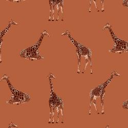 Magic of the Serengeti by Julia Dreams for RJR Fabrics - Baked Clay Giraffe