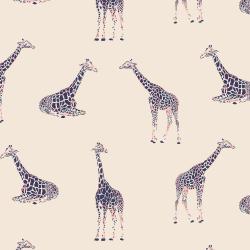 Magic of the Serengeti by Julia Dreams for RJR Fabrics - Cream Giraffe